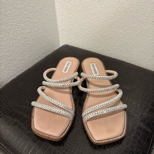 Steve Madden Women's Glittering Silver Sandals